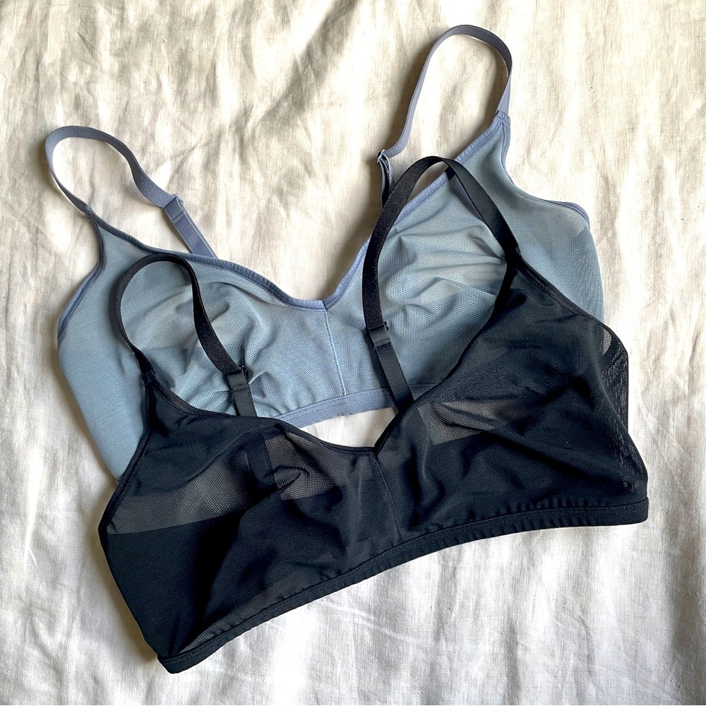 Two Negative Underwear Mesh No Wire Bras in Size 3. Never worn.